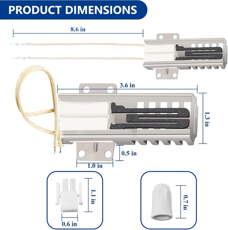 Improvedhand WB13K21 Oven Igniter Replacement for G-E Sam-sung Hot-point Ken-more Gas Range Oven, Replaces 5303935066 IG9998 WB13T10045 WB13K10026 Norton 501a dg94 00520a Universal Model By - Image 4